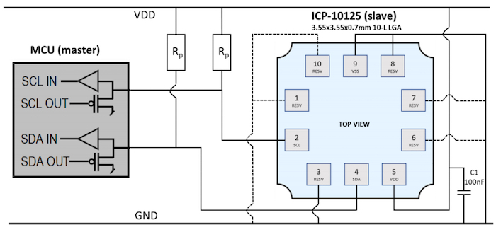 使用ICP-10125的典型应用电路